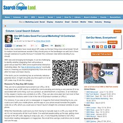 Are QR Codes Good For Local Marketing? A Contrarian View