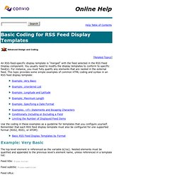 Basic Coding for RSS Feed Display Templates - Convio Online Help