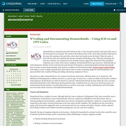 Coding and Documenting Hemorrhoids – Using ICD-10 and CPT Codes