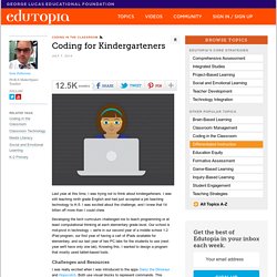 Coding for Kindergarteners