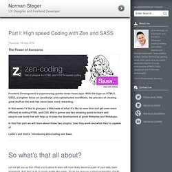 High speed Coding with Zen & SASS - Web Design & Frontend Developement
