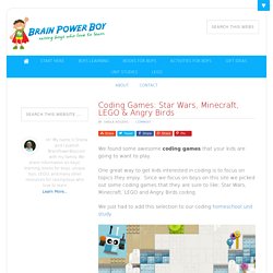 Coding Games: Star Wars, Minecraft, LEGO and Angry Birds