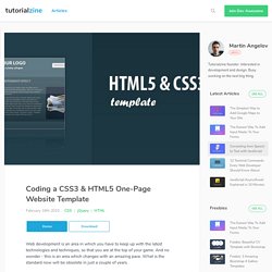 Coding a CSS3 &amp; HTML5 One-Page Website Template