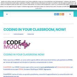 CODING IN YOUR CLASSROOM, NOW!