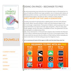 Coding on iPads – Beginner to Pro