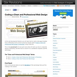 Coding a Clean and Professional Web Design
