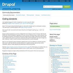 Coding standards