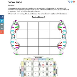 Codon Bingo