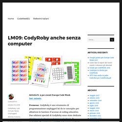 LM09: CodyRoby anche senza computer – codeweek.it