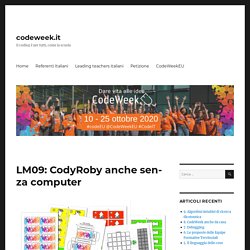 LM09: CodyRoby anche senza computer – codeweek.it