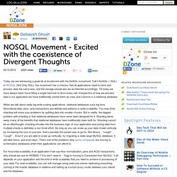 NOSQL Movement - Excited with the coexistence of Divergent Thoug