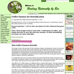 Coffee Enemas for Detoxification