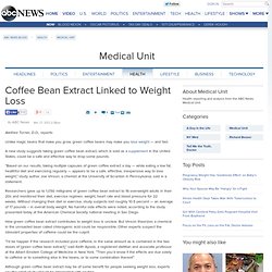 Coffee Bean Extract Linked to Weight Loss