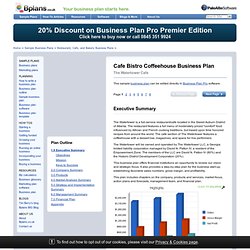 Cafe Bistro Coffeehouse Sample Business Plan - Executive Summary