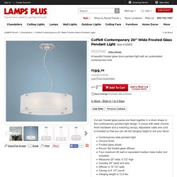 Coffelt Contemporary 20" Wide Frosted Glass Pendant Light - #6D835