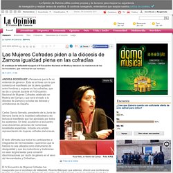 Las Mujeres Cofrades piden a la diócesis de Zamora igualdad plena en las cofradías