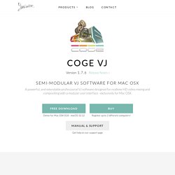 CoGe VJ - Modular VJ software for Mac OSX