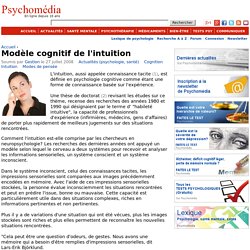 Modèle cognitif de l'intuition