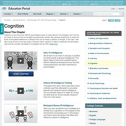 Cognition Videos - Free Psychology 101: Intro to Psychology Course
