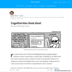 Cognitive bias cheat sheet