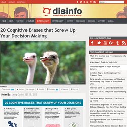 20 Cognitive Biases that Screw Up Your Decision Making