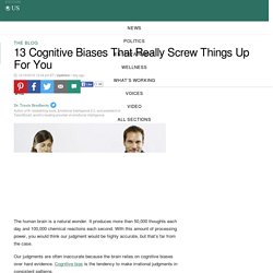 13 Cognitive Biases That Really Screw Things Up For You