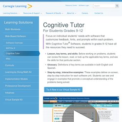 Cognitive Tutor - Carnegie Learning