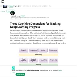 Three Cognitive Dimensions for Tracking Deep Learning Progress