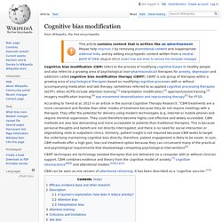 Cognitive bias modification - Wikipedia