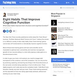 Eight Habits That Improve Cognitive Function