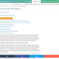 Cognitive Strategies