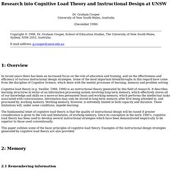 Cognitive Load Theory & Instructional Design at UNSW