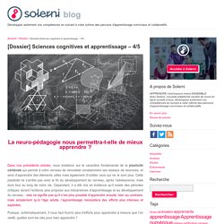 [Dossier] Sciences cognitives et apprentissage – 4/5 - le blog de Solerni – plateforme de MOOCs