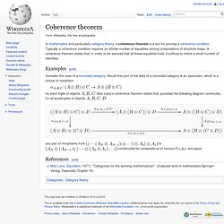 Coherence theorem