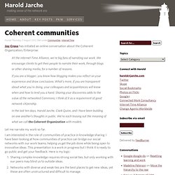 Coherent communities