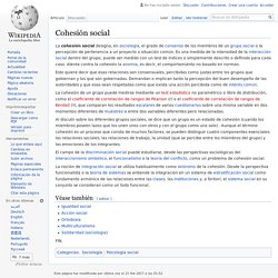 Cohesión social