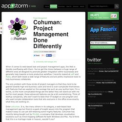 Cohuman: Project Management Done Differently