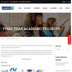 final year projects in Bangalore