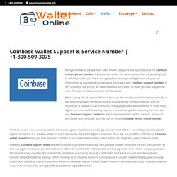 Coinbase Exchange Customer Service Support 1-800-509-3075 Number