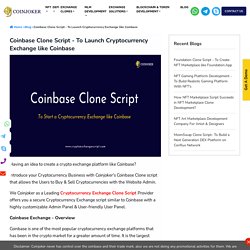 Coinbase Exchange Clone App