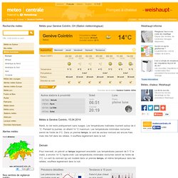 Météo Genève Cointrin : Prévision météorologique actuelle Genève Cointrin (Suisse)
