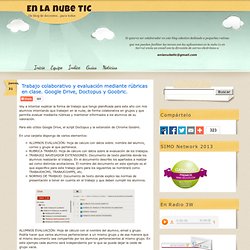 Trabajo colaborativo y evaluación mediante rúbricas en clase. Google Drive, Doctopus y Goobric.