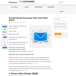 9 Cold Email Formulas That Just Plain Work