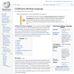 ColdFusion Markup Language