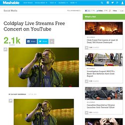 Coldplay Live Streams Free Concert on YouTube