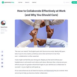 How to Collaborate Effectively at Work