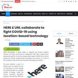 HERE & UNL collaborate to fight COVID-19 using location-based technology