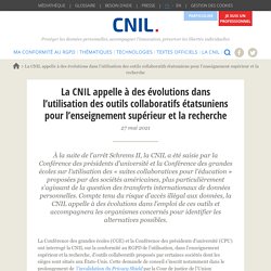 La CNIL appelle à des évolutions dans l’utilisation des outils collaboratifs étatsuniens pour l’enseignement supérieur et la recherche