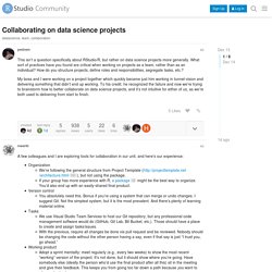 Collaborating on data science projects - RStudio Community