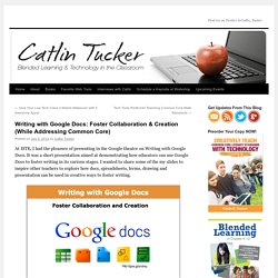 Writing with Google Docs: Foster Collaboration & Creation (While Addressing Common Core)
